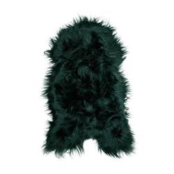 Islandsk lammeskind langhåret i farvet Mørk grøn 90-110 cm